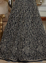 Load image into Gallery viewer, Black Heavy Embroidered Lehenga/ Pant Style Anarkali fashionandstylish.myshopify.com
