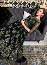 Load image into Gallery viewer, Black Heavy Embroidered Lehenga Style Anarkali fashionandstylish.myshopify.com
