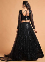 Load image into Gallery viewer, Black Sequin Heavy Embroidered Designer Lehenga Choli fashionandstylish.myshopify.com
