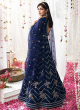 Load image into Gallery viewer, Blue Heavy Embroidered Designer Kalidar Anarkali Suit fashionandstylish.myshopify.com
