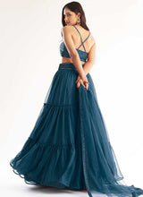 Load image into Gallery viewer, Blue Sequins Embroidered Stylish Lehenga Choli fashionandstylish.myshopify.com
