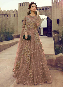 Blush Nude Heavy Embroidered Gown Style Anarkali Suit fashionandstylish.myshopify.com