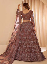 Load image into Gallery viewer, Dark Brown Floral Embroidered Stylish Lehenga Choli fashionandstylish.myshopify.com
