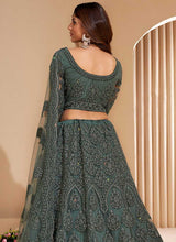 Load image into Gallery viewer, Dark Green Floral Embroidered Stylish Lehenga Choli fashionandstylish.myshopify.com
