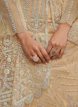 Load image into Gallery viewer, Gold Heavy Embroidered Designer Sharara Style Suit fashionandstylish.myshopify.com
