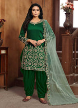 Load image into Gallery viewer, Green Embroidered Classic Punjabi Suit fashionandstylish.myshopify.com
