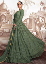 Load image into Gallery viewer, Green Heavy Embroidered Anarkali Suit fashionandstylish.myshopify.com

