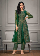 Load image into Gallery viewer, Green Heavy Embroidered Designer Stylish Pant Suit fashionandstylish.myshopify.com
