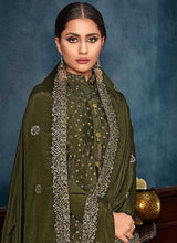 Load image into Gallery viewer, Green Heavy Embroidered Sequins Work Designer Palazzo Suit fashionandstylish.myshopify.com
