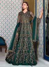 Load image into Gallery viewer, Green Heavy Embroidered Slit Lehenga/ Pant Style Anarkali fashionandstylish.myshopify.com
