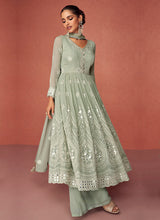 Load image into Gallery viewer, Green Heavy Embroidered Stylish Sharara Suit
