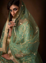 Load image into Gallery viewer, Green Sequins Work Embroidered Gharara Style Suit fashionandstylish.myshopify.com
