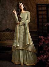Load image into Gallery viewer, Green Up Down Style Embroidered Sharara Suit fashionandstylish.myshopify.com
