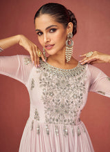 Load image into Gallery viewer, Grey Heavy Embroidered Stylish Sharara Suit
