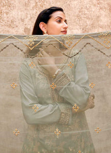 Grey and Gold Heavy Embroidered Designer Palazzo Style Suit fashionandstylish.myshopify.com