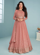 Load image into Gallery viewer, Light Pink Sequins Embroidered Kalidar Anarkali
