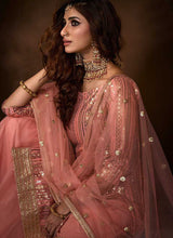 Load image into Gallery viewer, Light Pink Sequins Work Embroidered Gharara Style Suit fashionandstylish.myshopify.com
