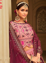 Load image into Gallery viewer, Light Pink Shaded Embroidered Stylish Lehenga Choli
