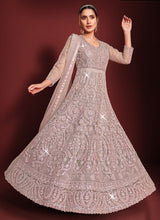 Load image into Gallery viewer, Light Purple Heavy Embroidered Kalidar Anarkali
