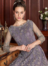 Load image into Gallery viewer, Light Purple Heavy Embroidered Lehenga Style Anarkali fashionandstylish.myshopify.com
