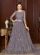 Load image into Gallery viewer, Light Purple Heavy Embroidered Lehenga Style Anarkali fashionandstylish.myshopify.com
