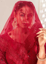 Load image into Gallery viewer, Maroon Heavy Net Embroidered Kalidar Lehenga Choli fashionandstylish.myshopify.com
