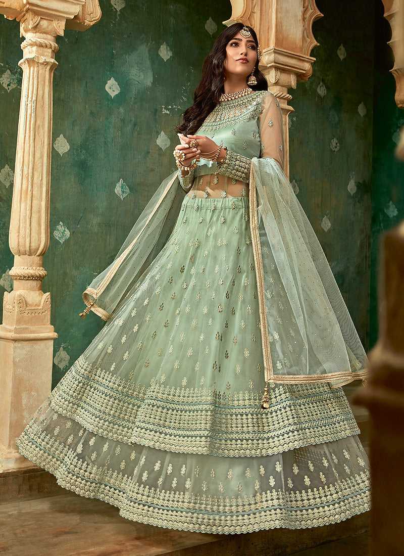 Mint green clearance indian wedding dress