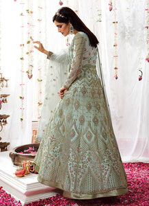 Mint Heavy Embroidered Designer Kalidar Anarkali Suit fashionandstylish.myshopify.com