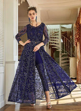 Load image into Gallery viewer, Navy Blue Heavy Embroidered Lehenga/ Pant Style Anarkali fashionandstylish.myshopify.com
