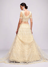 Load image into Gallery viewer, Off White Floral Embroidered Heavy Designer Lehenga Choli
