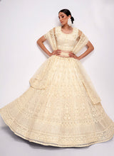 Load image into Gallery viewer, Off White Floral Embroidered Heavy Designer Lehenga Choli
