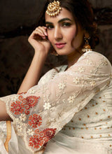 Load image into Gallery viewer, Off white Embroidered Lehenga Style Sharara Suit fashionandstylish.myshopify.com
