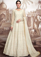 Load image into Gallery viewer, Offwhite Heavy Embroidered Anarkali Suit fashionandstylish.myshopify.com
