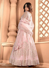 Load image into Gallery viewer, Peach Heavy Embroidered Gown Style Anarkali fashionandstylish.myshopify.com
