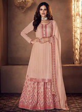 Load image into Gallery viewer, Peach Mirror Embroidered Indo Western Style Lehenga fashionandstylish.myshopify.com
