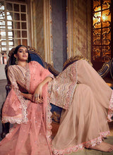 Load image into Gallery viewer, Peach Shade Mirror Embroidered Gharara Style Suit fashionandstylish.myshopify.com
