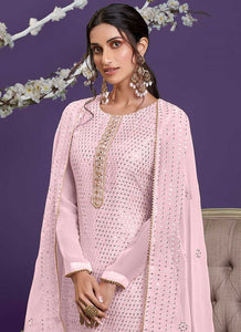 Pink Embroidered Gharara Style Suit fashionandstylish.myshopify.com