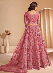 Pink Floral Embroidered Stylish Lehenga Choli fashionandstylish.myshopify.com
