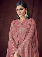 Load image into Gallery viewer, Pink Heavy Embroidered Designer Jacket Style Lehenga fashionandstylish.myshopify.com

