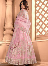 Load image into Gallery viewer, Pink Heavy Embroidered Gown Style Anarkali fashionandstylish.myshopify.com
