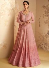 Load image into Gallery viewer, Pink Heavy Embroidered Gown Style Anarkali
