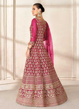 Load image into Gallery viewer, Pink Heavy Embroidered High Slit Style Anarkali fashionandstylish.myshopify.com
