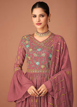 Load image into Gallery viewer, Pink Heavy Embroidered Sharara Style Suit fashionandstylish.myshopify.com
