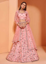 Load image into Gallery viewer, Pink Heavy Floral Embroidered Stylish Lehenga Choli fashionandstylish.myshopify.com

