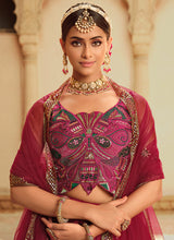 Load image into Gallery viewer, Pink Shaded Heavy Embroidered Stylish Lehenga Choli
