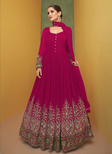 Load image into Gallery viewer, Pink and Gold Heavy Embroidered Anarkali Suit
