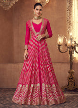 Load image into Gallery viewer, Pink and Gold Heavy Embroidered Lehenga Suit
