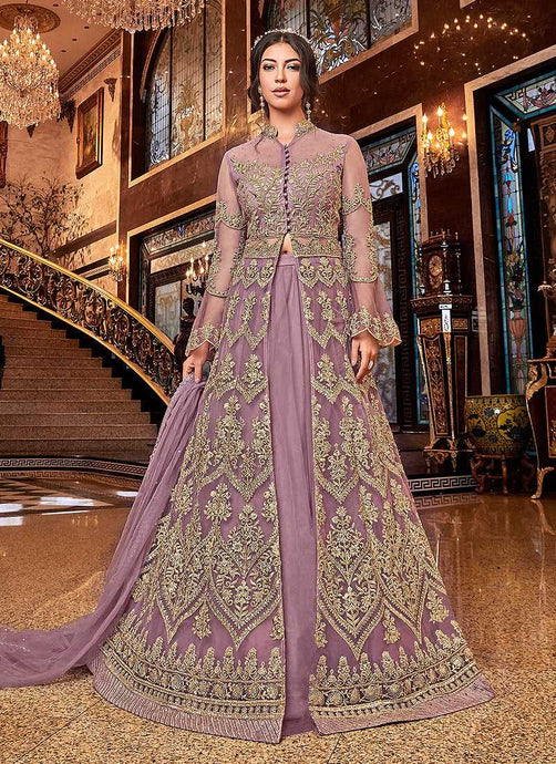 Pink and Gold Heavy Embroidered Lehenga fashionandstylish.myshopify.com