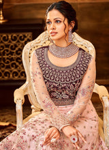 Load image into Gallery viewer, Pink and Maroon Heavy Embroidered Anarkali Suit

