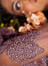Load image into Gallery viewer, Purple Floral Embroidered Stylish Lehenga Choli fashionandstylish.myshopify.com
